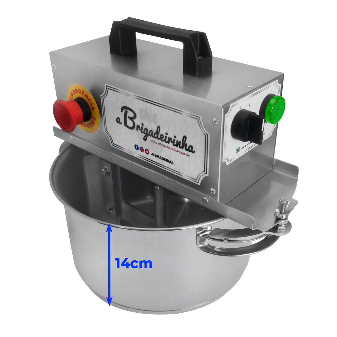 Panela para mexer doces em aço INOX 24 CM - Modelo Silver