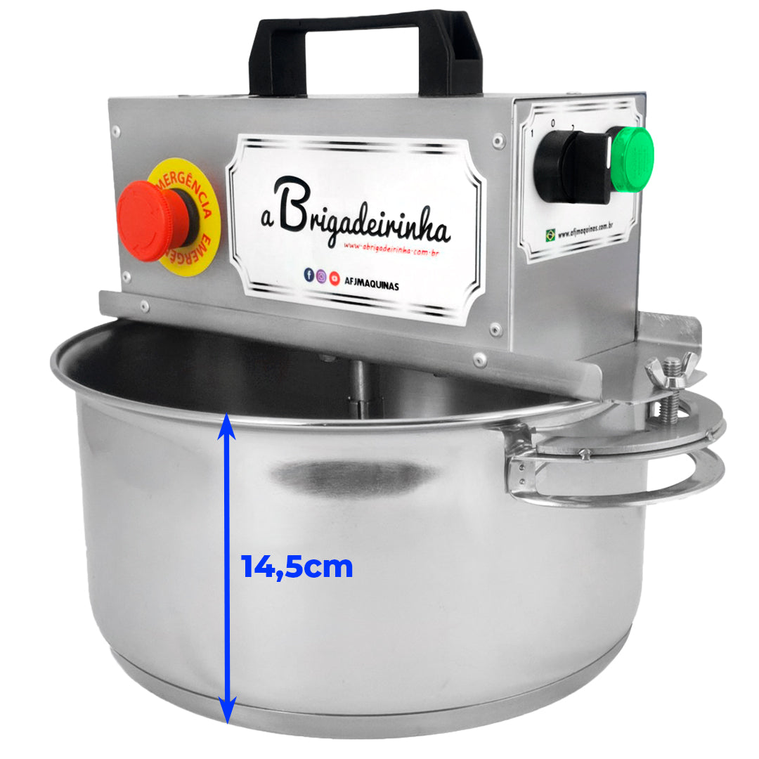 Panela para mexer doces em aço INOX 28 CM - Modelo Silver