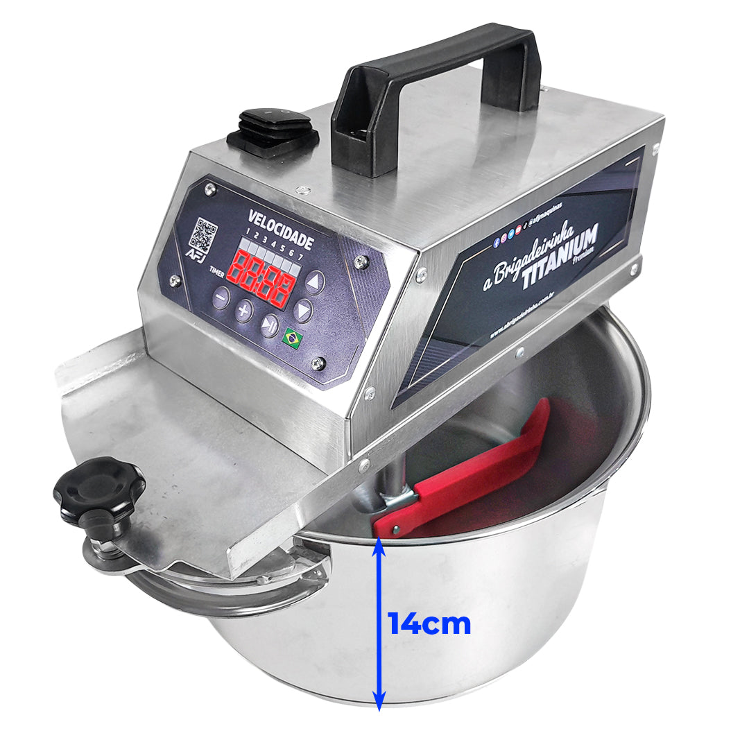 Panela para mexer doces - INOX 24 cm - Titanium Premium
