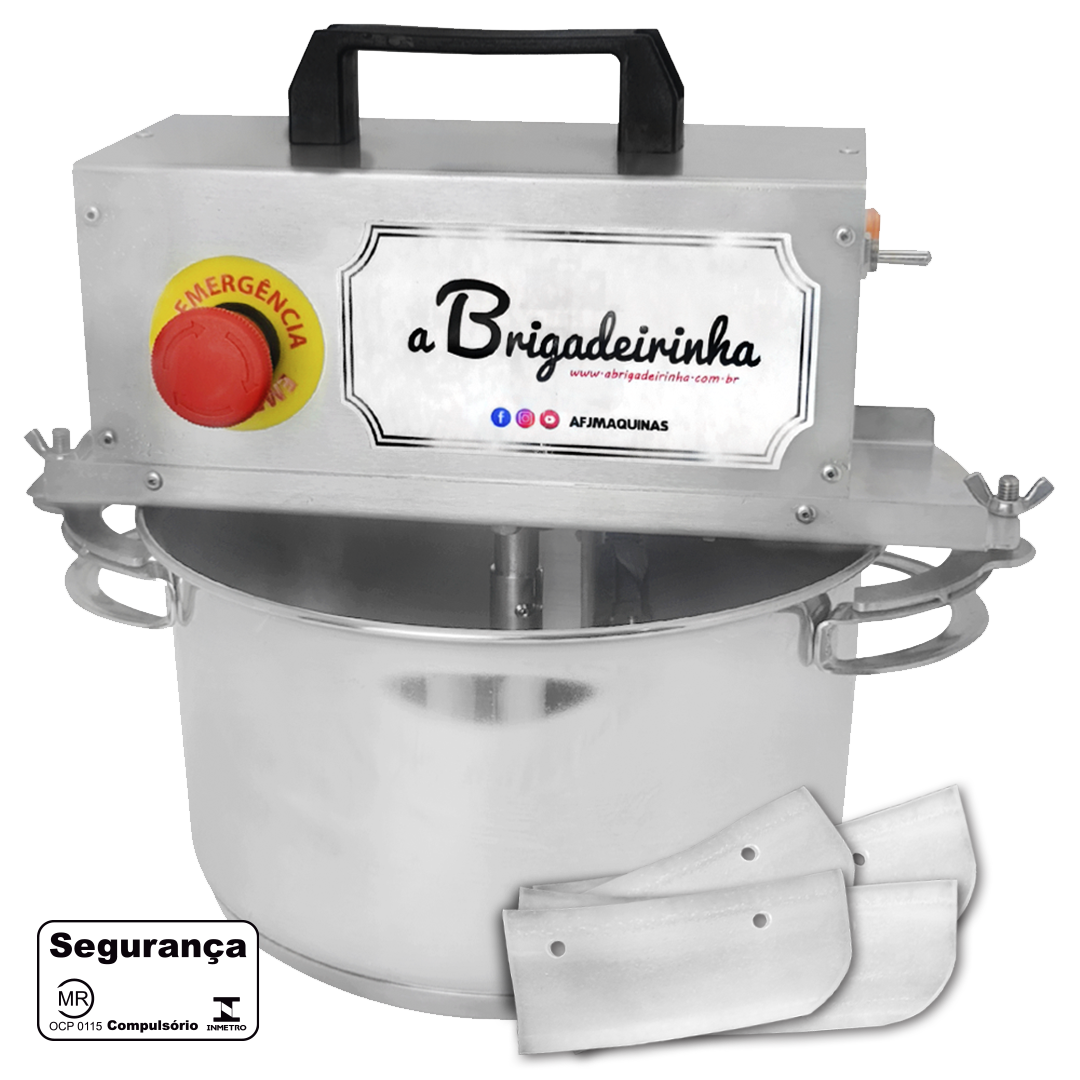 Panela para mexer doces em aço INOX 24 CM - Modelo Platinum
