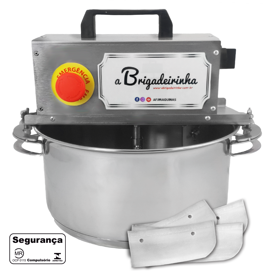 Panela para mexer doces em aço INOX 28 CM - Modelo Silver