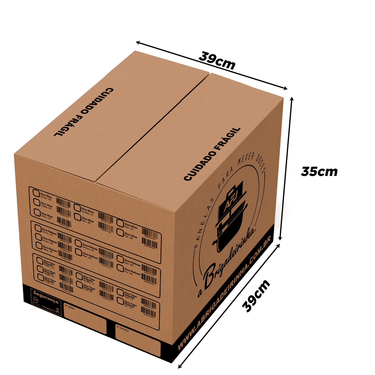 Panela para mexer doces 32 cm - Modelo Silver
