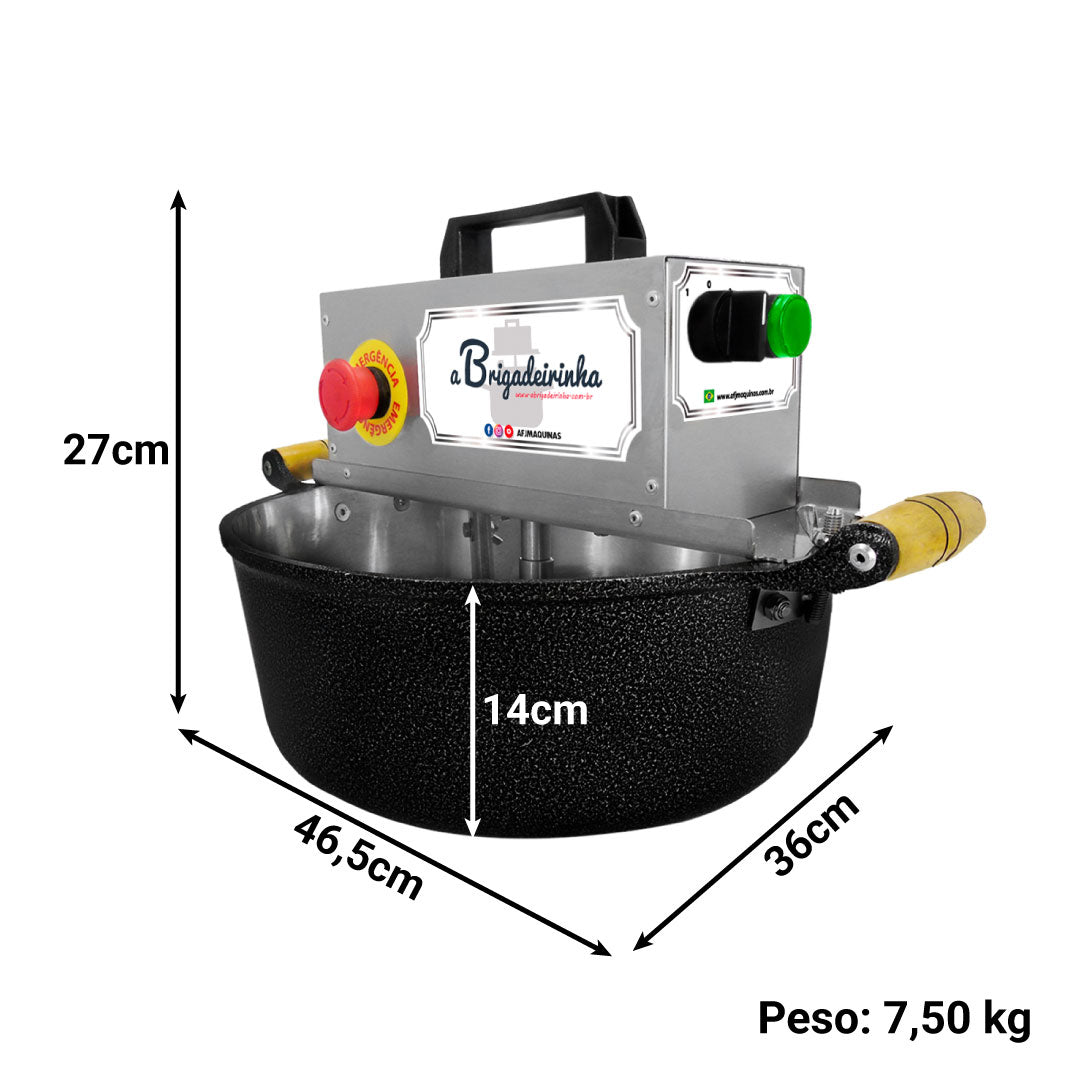 Panela para mexer doces 36 cm - Modelo Silver