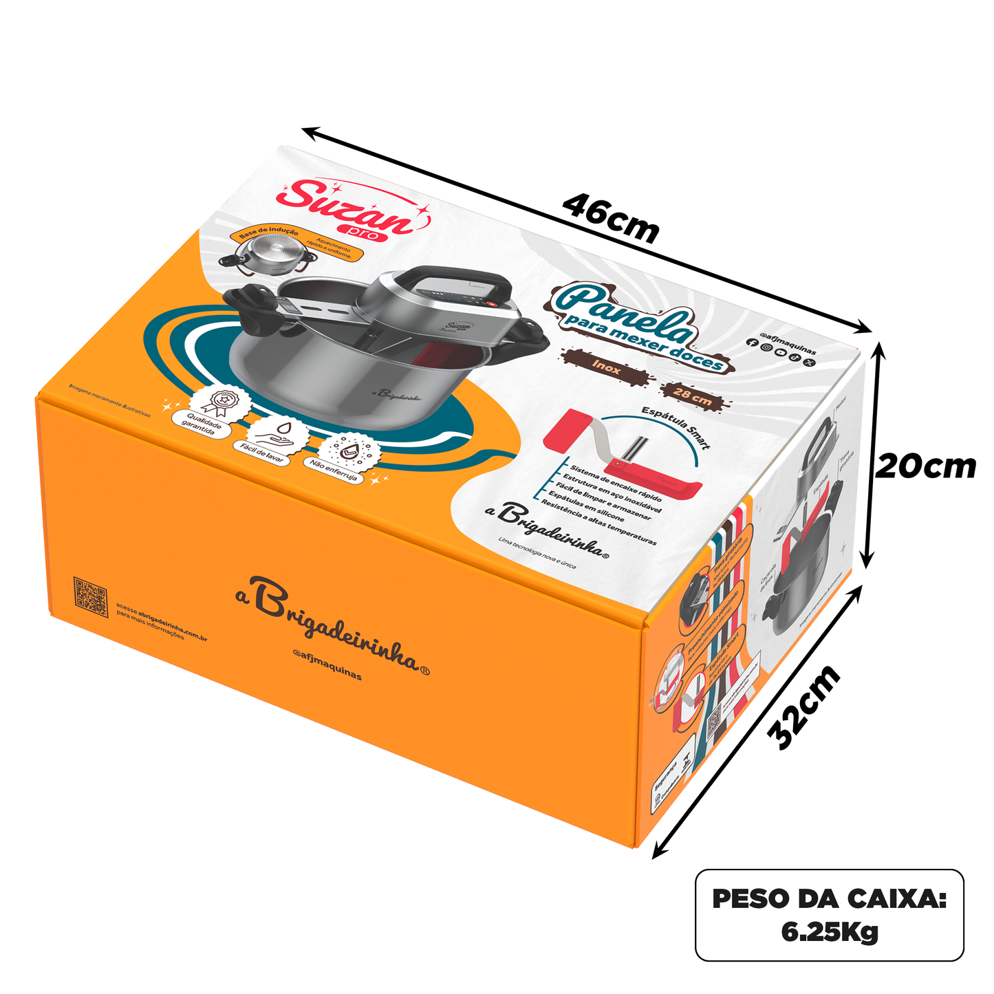 Panela para Mexer Doces Suzan Pro Inox 28cm