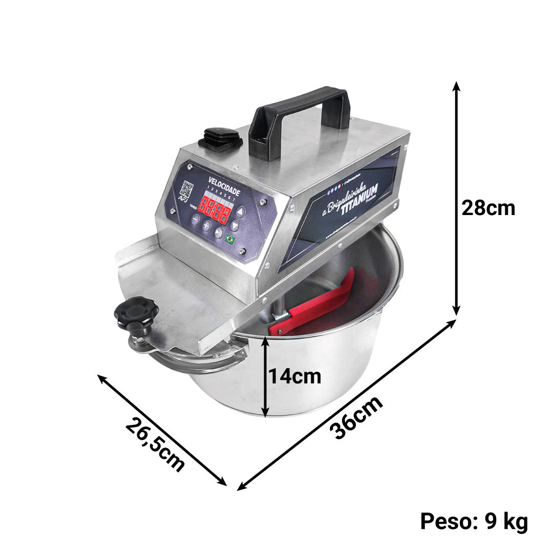 Panela para mexer doces - INOX 24 cm - Titanium Premium