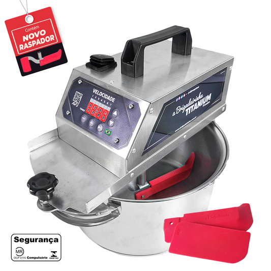 Panela para mexer doces - INOX 24 cm - Titanium Premium