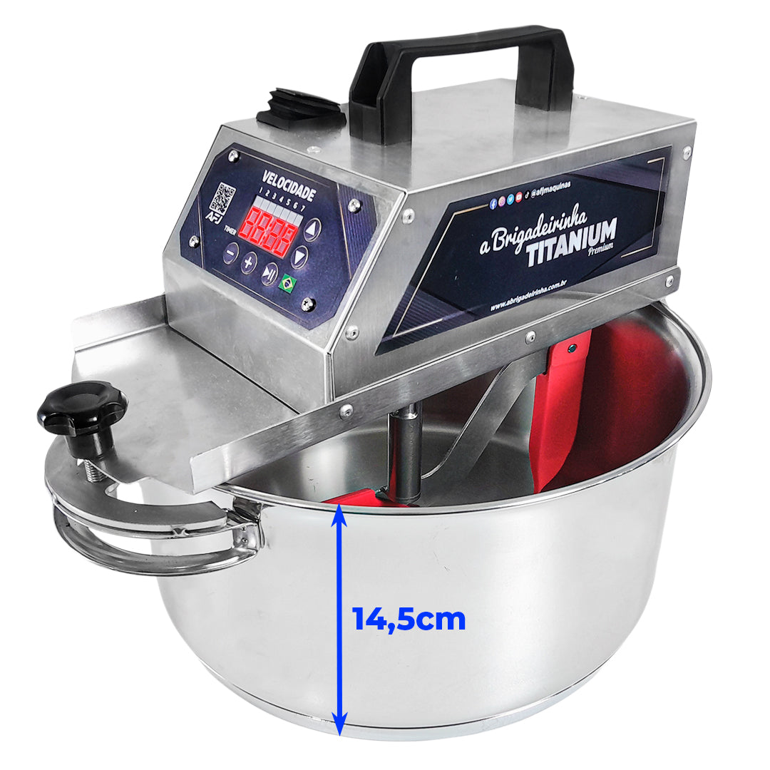 Panela para mexer doces - INOX 28 cm - Titanium Premium