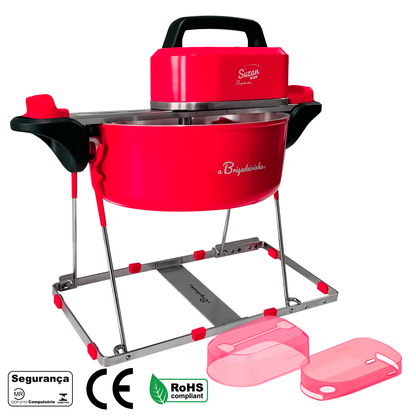 COMBO: SUZAN PRO 28 ROSA + SUPORTE + CAPAS
