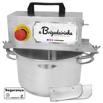 Panela para mexer doces em aço INOX 24 CM - Modelo Platinum