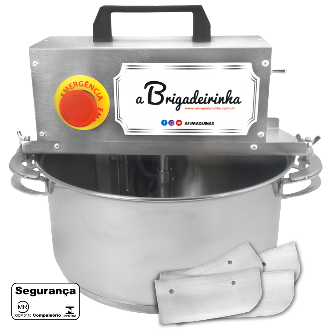 Panela para mexer doces em aço INOX 28 CM - Modelo Platinum