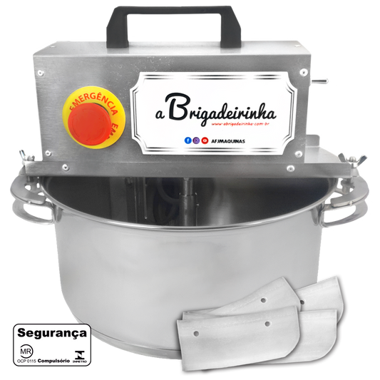 Panela para mexer doces em aço INOX 28 CM - Modelo Platinum