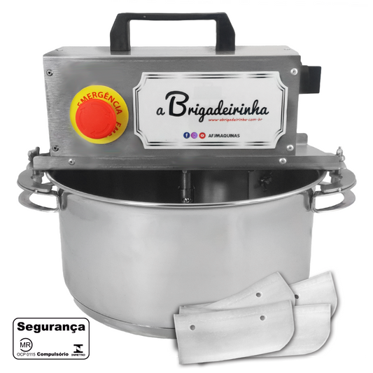 Panela para mexer doces em aço INOX 28 CM - Modelo Silver