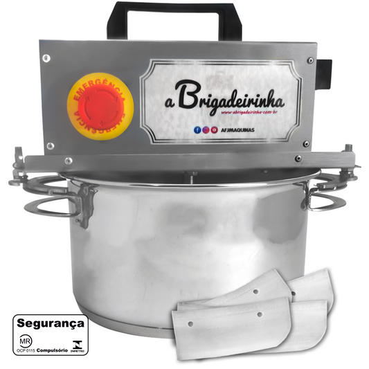Panela para mexer doces em aço INOX 24 CM - Modelo Silver
