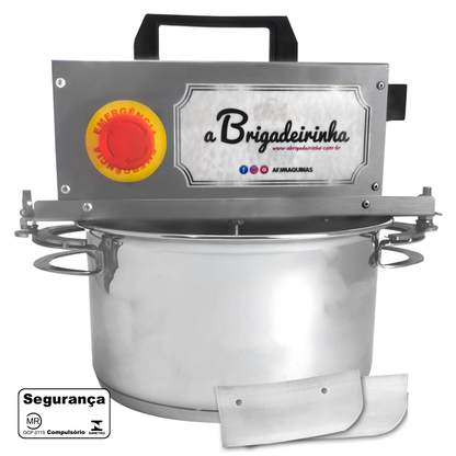 Panela para mexer doces em aço INOX 24 CM - Modelo Silver