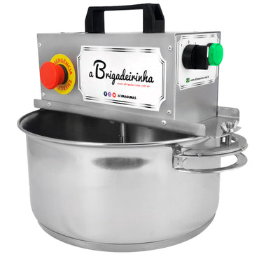 Panela para mexer doces em aço INOX 28 CM - Modelo Silver