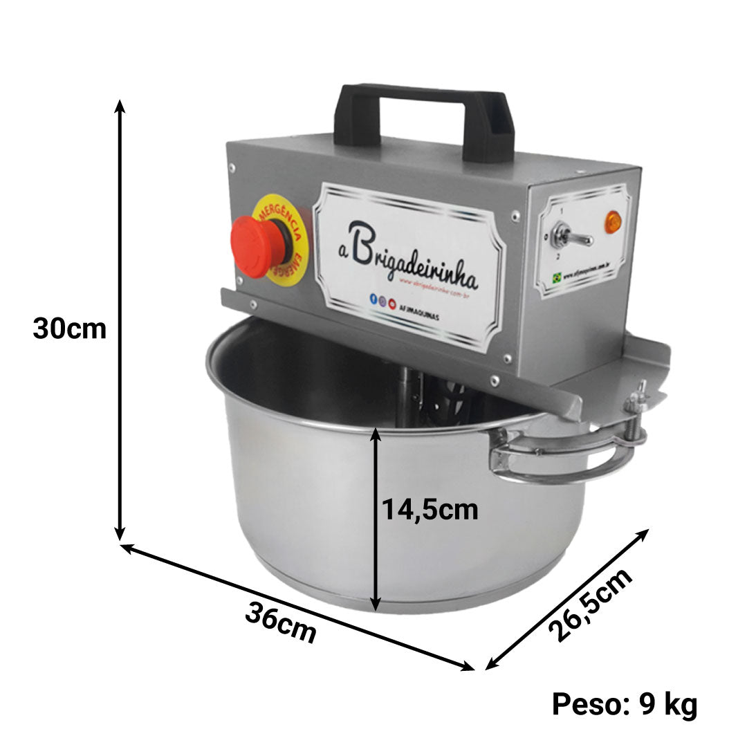 Panela para mexer doces em aço INOX 24 CM - Modelo Platinum