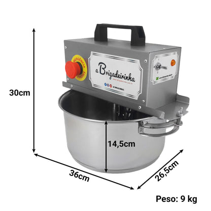 Panela para mexer doces em aço INOX 24 CM - Modelo Platinum