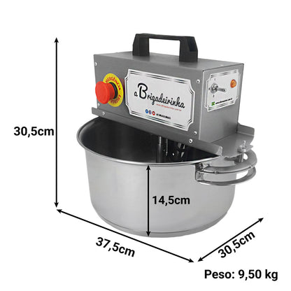 Panela para mexer doces em aço INOX 28 CM - Modelo Platinum