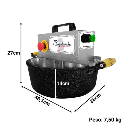 Panela para mexer doces 36 cm - Modelo Silver