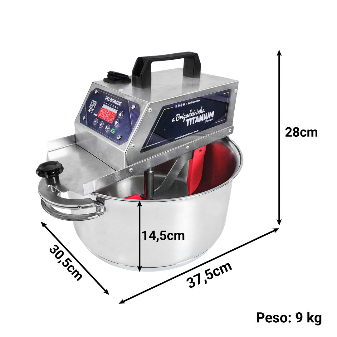 Panela para mexer doces - INOX 28 cm - Titanium Premium