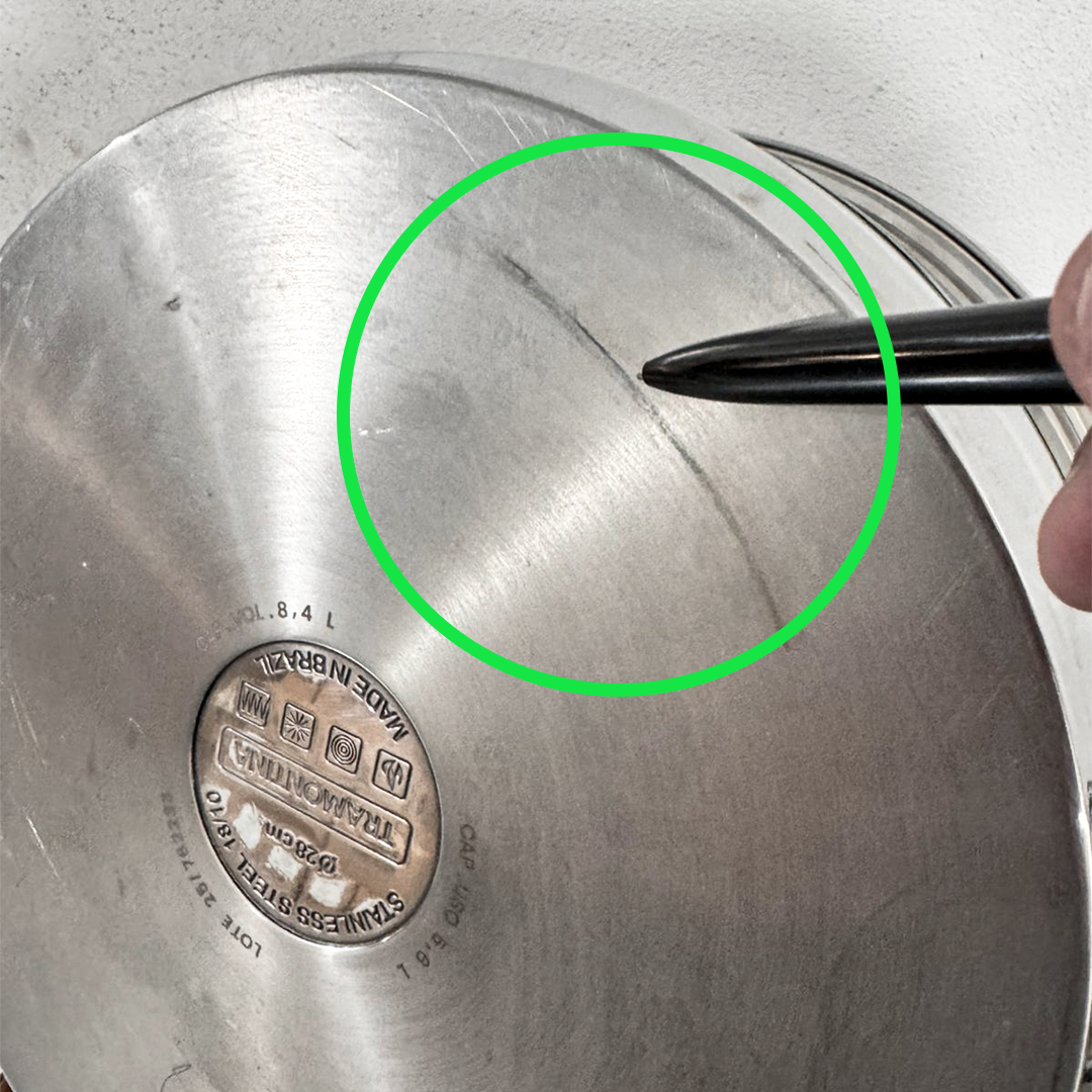 [Defeitos estéticos Nº47] Panela para mexer doces em aço INOX 28 CM - Modelo Platinum