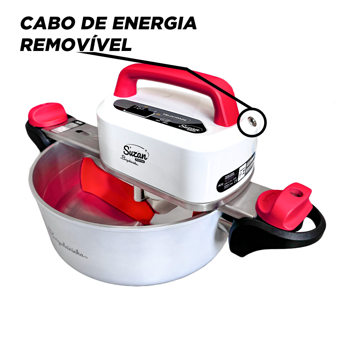 Panela para Mexer Doces Suzan Home Alumínio 28cm