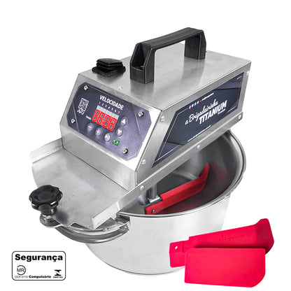 Panela para mexer doces - INOX 24 cm - Titanium Premium