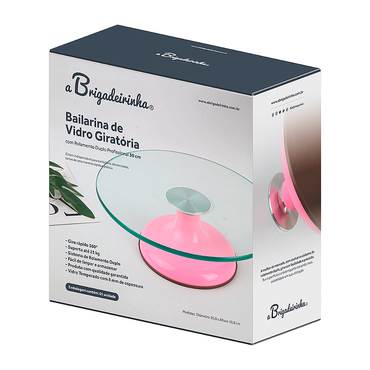 Bailarina De Vidro Giratória Com Rolamento Duplo Profissional 30 cm